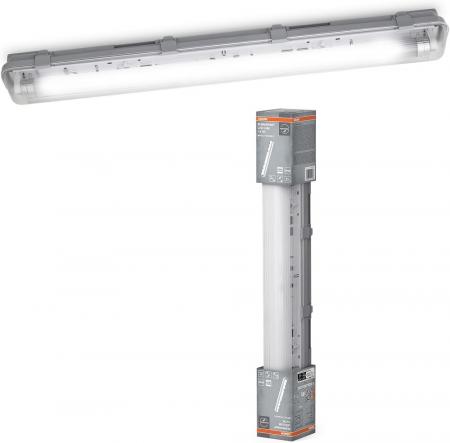 65 cm OSRAM SUBMARINE 7W LED Feuchtraumleuchte 4000K inkl. 1x LED Röhre - IP65, staub- und spritzwassergeschützt, für Keller und Garagen