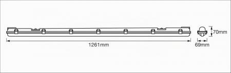 120cm OSRAM SUBMARINE 15W LED Feuchtraumleuchte 4000K neutralweißes Licht inkl. 1x LED Röhre