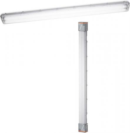 150cm OSRAM SUBMARINE LED Feuchtraumleuchte 4000K mit 2x 2x19W LED Röhren neutralweißes Licht, IP65, staub- und spritzwassergeschützt, für Keller und Garagen