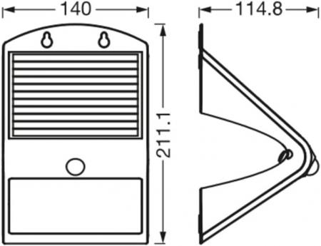Osram Solar LED Außen Flutlicht ENDURA Flood Butterfly mit Sensor 4W 4000K neutralweißes Licht