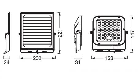 OSRAM Solar LED Außen Fluter ENDURA FLOOD mit Sensor 10W 4000K neutralweißes Licht mit Fernbedienung