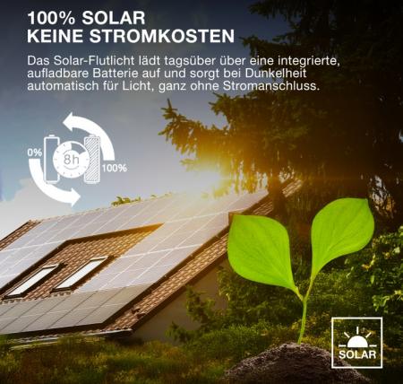 Osram Solar LED Außen Fluter ENDURA FLOOD mit Sensor 30W 4000K neutralweißes Licht mit Fernbedienung