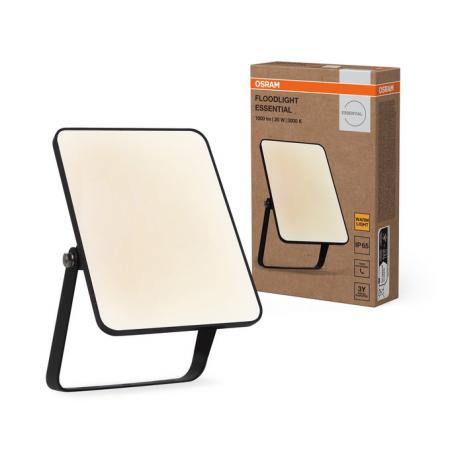 Osram LED Fluter Floodlight Essential 20W 3000K Warmweißes Licht IP65 schwarz