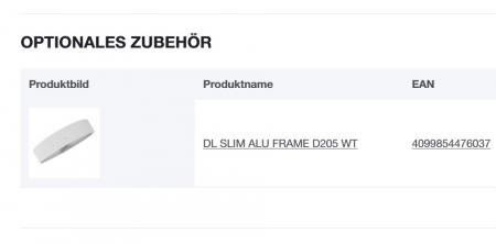 Flache Ledvance LED Einbauleuchte Slim weiß Einbau ø 20,5cm rund 19W warmweißes Licht