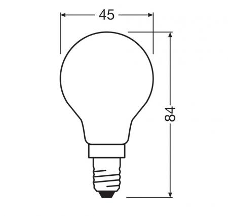 Ledvance E14 LED Tropfenlampe Classic matt dimmbar 1,8W wie 25W 2700K warmweißes Licht