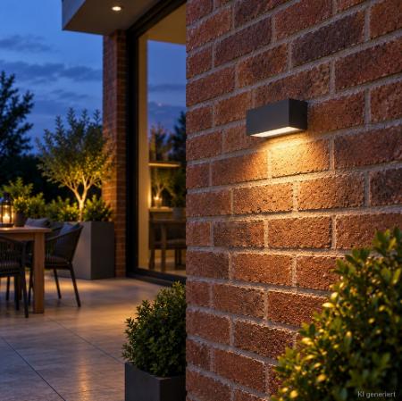 LEDVANCE ENDURA Style Idri LED Außenwandleuchte 12,5W Dunkelgrau IP65