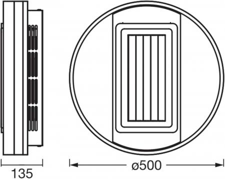 OSRAM Deckenlicht/-ventilator rund 55W CCT dimmbar Tunable White