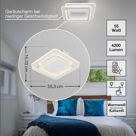 Osram Deckenlicht/-ventilator eckig 55W CCT dimmbar