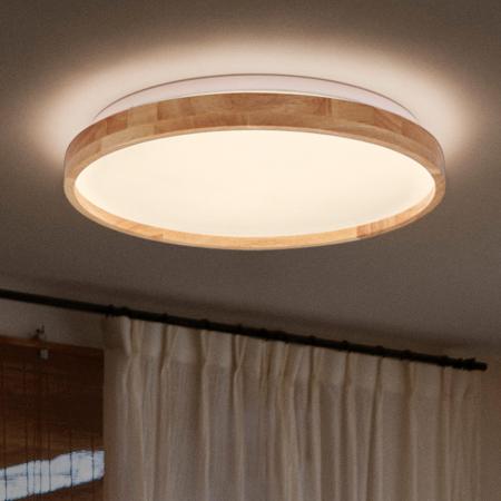 Osram Deckenleuchte Decor Alison Holzdecor 3-stufig dimmbar mit warmweißem Licht Ø 39,5 cm