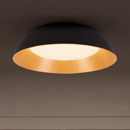 OSRAM Deckenleuchte Orbis Alva 36W Ø 50 cm - Dekorative Leuchte aus Metal mit Holzdecor - dimmbar Drei Helligkeitsstufen durch wiederholtes Schalten