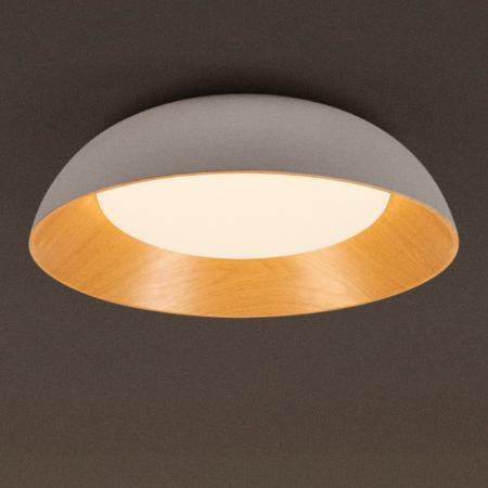 OSRAM Deckenleuchte Orbis Alva 36W Ø 50 cm - Dekorative Leuchte aus Metal mit Holzdecor - dimmbar Drei Helligkeitsstufen durch wiederholtes Schalten