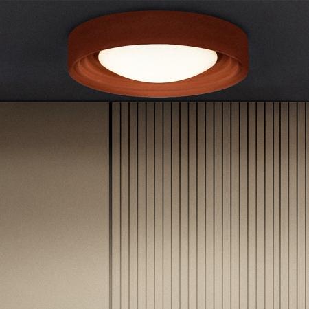 OSRAM Deckenleuchte Orbis Concrete 13W Ø 30 cm - Dekorative Leuchte aus Beton in braun - dimmbar in drei Stufen durch wiederholtes Schalten