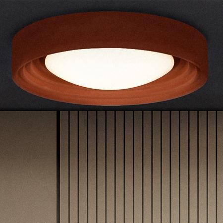 OSRAM Deckenleuchte Orbis Concrete 24,5W Ø 50 cm - Dekorative Leuchte aus Beton in braun - dimmbar in drei Stufen durch wiederholtes Schalten