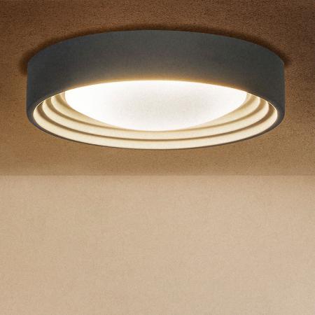 OSRAM Deckenleuchte Orbis Concrete 24,5W Ø 50 cm - Dekorative Leuchte aus Beton in grau - dimmbar in drei Stufen durch wiederholtes Schalten