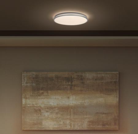 OSRAM ORBIS DUBLIN LED-Deckenleuchte 16W 1100 lm 3000K warmweiß 120° Ø295 mm Silber IP20 nicht dimmbar