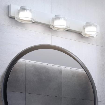 OSRAM Orbis Flame 5.5W Click CCT IP44 Wandlampe & Spiegelleuchte 3-flg. in Weiß -  auch fürs Badezimmer - mit umschaltbarer Farbtemperatur