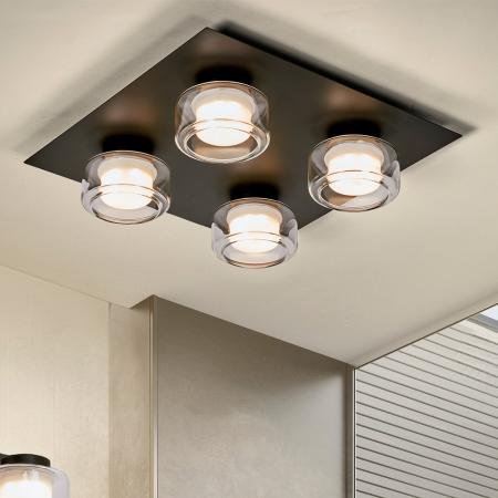 OSRAM Orbis Flame 5.5W Click CCT IP44 Deckenlampe 4-flg, auch fürs Badezimmer - mit umschaltbarer Farbtemperatur