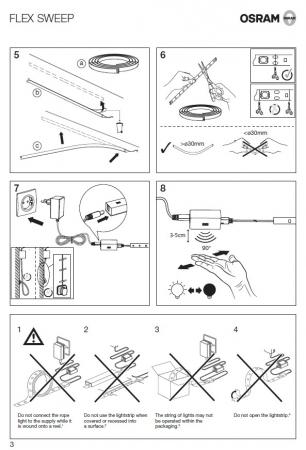 1.5M OSRAM LED Streifen Flex Sweep neutralweißes Licht mit  Bewegungssensor für berührungslose Steuerung via Handbewegung IP20