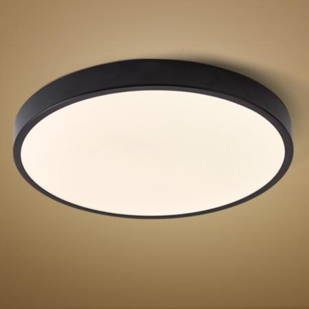 OSRAM Orbis Flache LED-Deckenleuchte Slim Moia Ø 48 cm in Schwarz 36W Warmweißes Licht