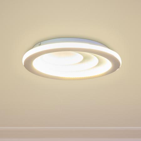 Osram LED-Deckenleuchte Orbis Spiral Oval 485mm 37W weiß Warmweißes Licht - direktes & indirektes Licht, sehr homogene Lichtverteilung