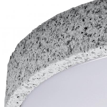 OSRAM Deckenleuchte Orbis Yummy 285MM 16W Click DIM - Dekorative Leuchte in grau mit Metall-Ring und sandgestrahlten Steinen