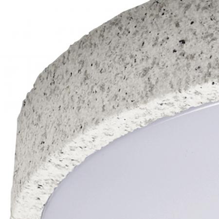 OSRAM Deckenleuchte Orbis Yummy 285MM 16W Click DIM - Dekorative Leuchte in weiß mit Metall-Ring und sandgestrahlten Steinen