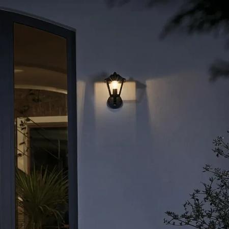 OSRAM Wandleuchte Endura Classic Tradition ALU Up mit Sensor E27 GD IP44