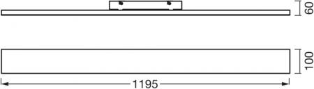 120cm OSRAM rahmenlose Panelleuchte Planon Frameless 1200x100mm 30W 3000K warmweißes Licht