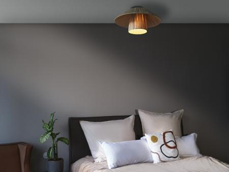 OSRAM Deckenleuchte Decor Bamboo Paper Hut aus nachhaltigem Bambuspapier mit E27 Fassung Ø 40 cm