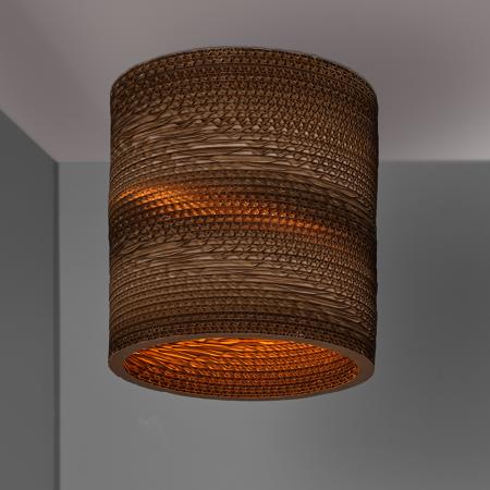OSRAM Deckenleuchte Cylinder braun, Ø 25 cm, aus Wellpappe