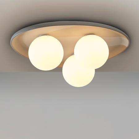 OSRAM Deckenleuchte Decor Concrete Nest aus Beton mit 3 x G9 Fassung grau - mit matten Glaskugeln