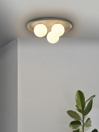 OSRAM Deckenleuchte Decor Concrete Nest aus Beton mit 3 x G9 Fassung grau - mit matten Glaskugeln