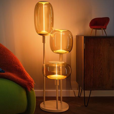 OSRAM Stehlampe DECOR STICK Beige Höhe 146cm  mit 3 x E27 Fassungen ohne Leuchtmittel