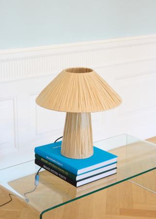 OSRAM Tischleuchte Decor Bamboo Paper Hut aus nachhaltigem Bambuspapier mit E27 Fassung Ø 40 cm