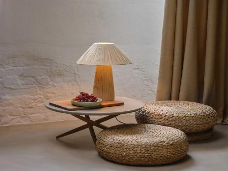 OSRAM Tischleuchte Decor Bamboo Paper Hut aus nachhaltigem Bambuspapier mit E27 Fassung Ø 40 cm