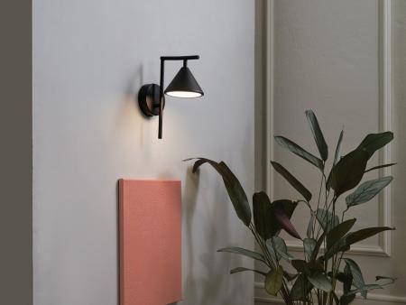 Osram Wandleuchte Decor Fuji aus Stahl in Schwarz mit warmweißem Licht