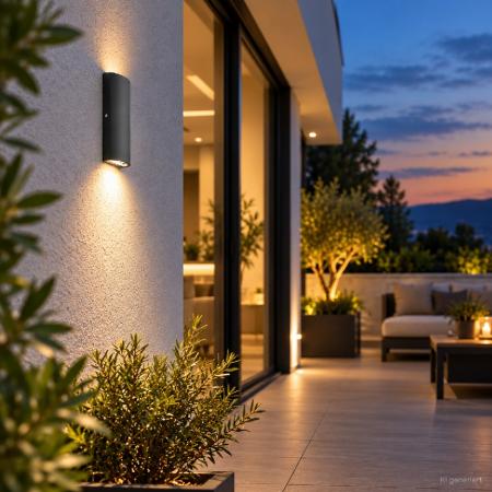OSRAM ENDURA Style UpDown LED-Außenwandleuchte 12 W 700 lm 3000 K Warmweiß IP44 Dunkelgrau