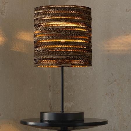 OSRAM Tischleuchte Cylinder, braun, Ø 20 cm, aus Wellpappe