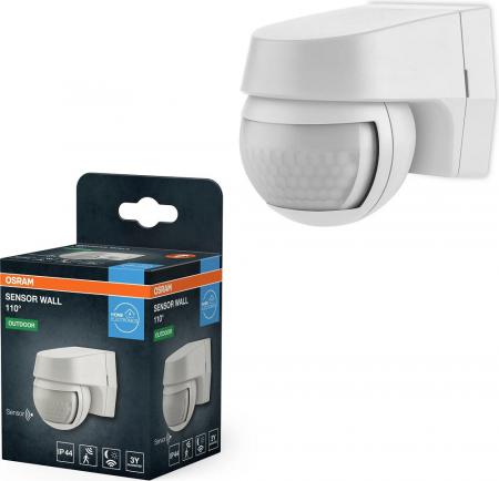 OSRAM Sensor Wall Outdoor Bewegungsmelder Aufbau IP44 weiß