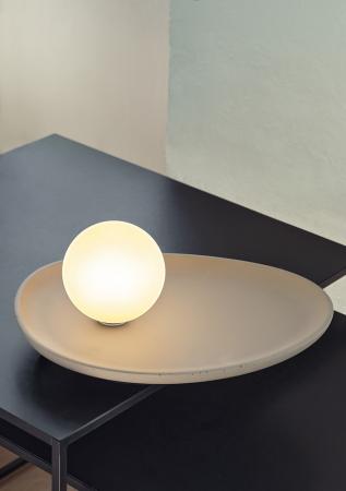 OSRAM Tischleuchte Decor Concrete Nest aus Beton mit G9 Fassung grau - mit matter Glaskugel