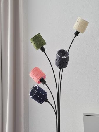 OSRAM Stehleuchte Decor Felt Weaving Cans Multicolor aus Filz / Stahl mit 5 x E14 Fassung