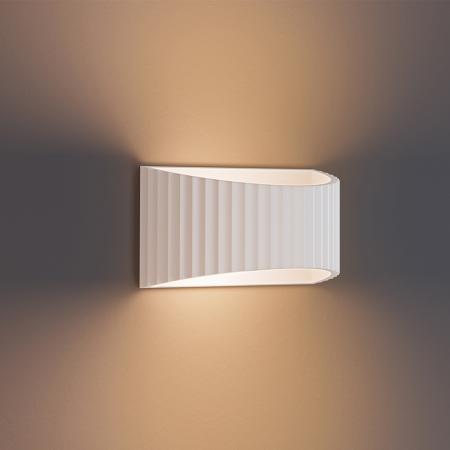 Osram Wandleuchte Decor Plaster Band Flat aus Gips in Weiß mit E27 Fassung