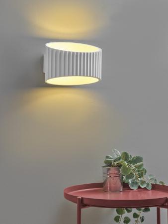 Osram Home Lighting Collection Wandleuchte Decor Plaster Band aus Gips in Weiß mit E27 Fassung