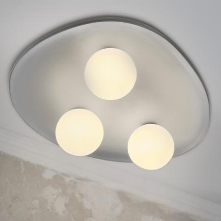 Osram Deckenleuchte Decor Plaster Nest aus Gips in Weiß mit 3 x G9 Fassung - mit matten Glaskugeln