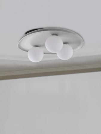 Osram Deckenleuchte Decor Plaster Nest aus Gips in Weiß mit 3 x G9 Fassung - mit matten Glaskugeln