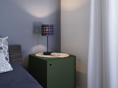 OSRAM Tischleuchte Decor Felt Weaving Stand aus Filz / Stahl mit E14 Fassung Ø 16 cm mit  Textilkabel