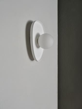 Osram Wandleuchte Decor Plaster Nest aus Gips in Weiß mit G9 Fassung - mit matter Glaskugel