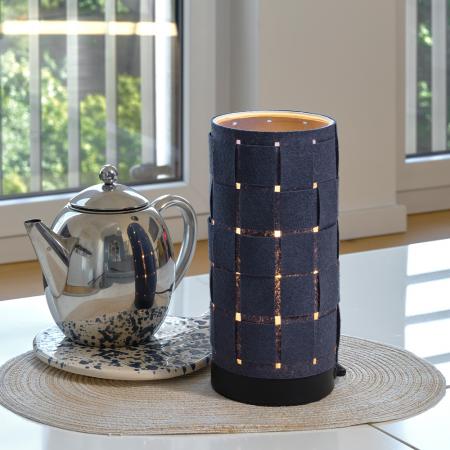 OSRAM Tischleuchte Decor Felt Weaving Tube aus Filz / Stahl mit E14 Fassung Ø 12 cm mit  Textilkabel