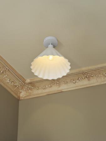 OSRAM Deckenleuchte Decor Pulp weiß Ø 31 cm aus Metall und Pappmaschee mit E27 Fassung