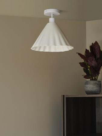 OSRAM Deckenleuchte Decor Pulp weiß Ø 31 cm aus Metall und Pappmaschee mit E27 Fassung